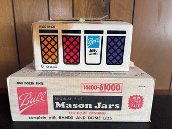 Two Boxes Of Ball Mason  Jars.