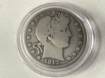 1913 Barber Silver Half-Dollar #122