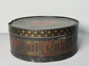 Antique National Biscuit Company 'Fruit Cake' Advertising Tin