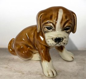 Vintage Goebel West Germany Porcelain Boxer Puppy Figurine