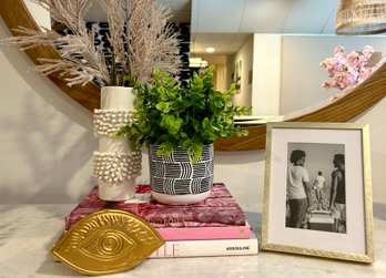 Pretty In Pink Coffee Table Books With Decor