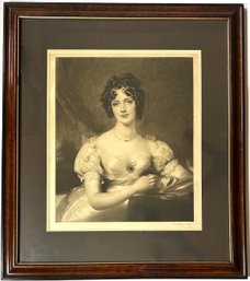 Howard Greenhead (b1849 English) Mezzotint Engraving Reproduction Of Sir Thomas Lawrence's Portrait