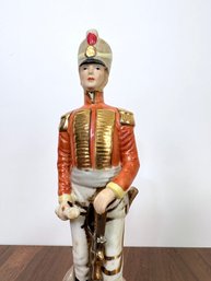 French Napoleonic Military Porcelain Figurine Titled 'Officier Des Hussards' (Hussar Officer).