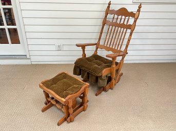 Maple Rocking Chair With Ottoman