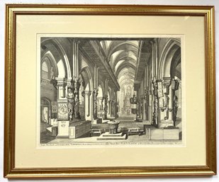 Johann Andreas Graff  (1693 German) Copperplate Etching Of St Sebald's Church  Nuremberg, Germany