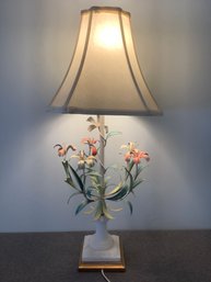 Vintage Metal Floral Lamp #2