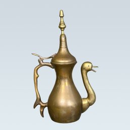 A Vintage Brass Duck Head Tea Pot