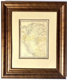 Vintage Map Of Northwestern Portion Of South America Gran Colombia From Atlas