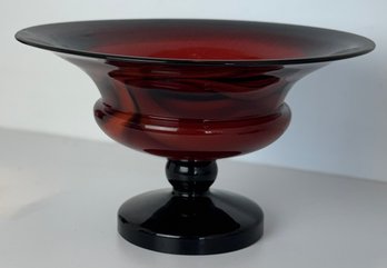 Art Glass Footed Bowl