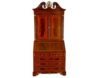 Maitland-Smith Mahogany Georgian Revival Escritoire Secretary Desk