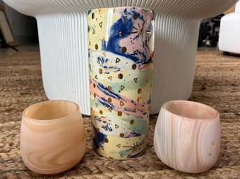 Anthropologie  Vase & Coordinating Votives