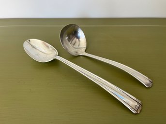 A Sterling Silver Spoon & Ladle - Westmoreland - 126g