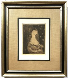 Vintage Signed Engraving, 'The Bride'