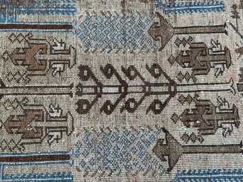 Small Kilim Carpet With Teal Highlights  (#4)