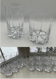 Miller Rogaska Crystal Glassware Set  20 Pieces ~ 12 Double Old Fashioned & 8 Highball Tumblers ~