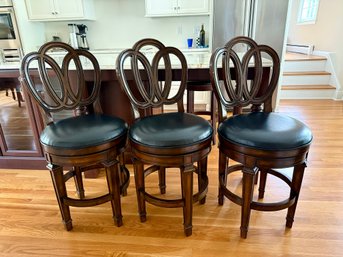 Set. Of Three Swivel Counter Stools