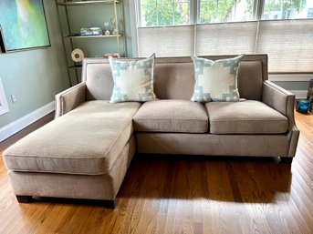 Bernhardt Sectional Sofa With Hob Nail Detail & Pillows (LOC: S1)