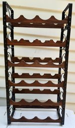 Stackable Wood And Metal Wine Rack