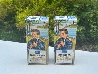 Vintage Sears Trans Talk 500 Walkie Talkies In Original Boxes