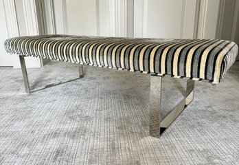 Kravet Furniture Chrome 'U' Leg Bench