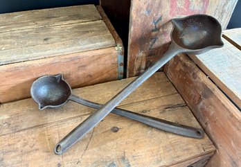 Pair Antique Hollands Smelting Ladles. Erie, PA.