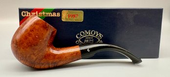Comoy's Christmas 1987 Smooth Bent Briar Tobacco Pipe. Unused.