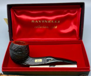 Savinelli Collection 1986 Sandblasted Tobacco Pipe. Unused.