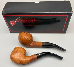 Pair Owl Shop New Haven's Smooth Finish Tobacco Pipes. Unused.
