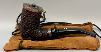 Il Ceppo Rusticated Bent Tobacco Pipe. Unused (1)