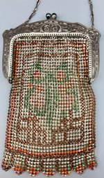 1920' Whiting And Davis Enameled Mesh Flapper Purse.