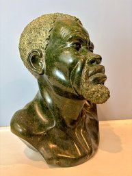 Signed Large And Heavy Shona Sculpture. 17' Tall