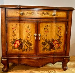 Newar Provincial Style Cabinet With Floral And Fruit Motifs.