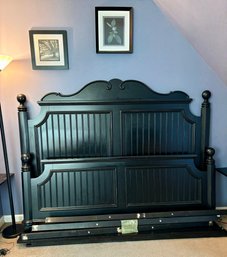 Newer King Size Bed Frame In Black.