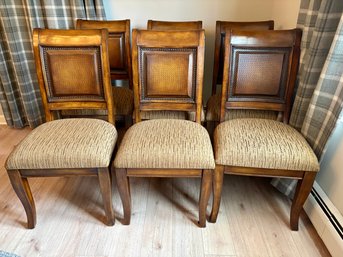 Ashley Furniture , Six Newer Upholstered Dining Chairs.