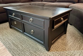 Newer Top Lift Coffee Table With Storage In Black.