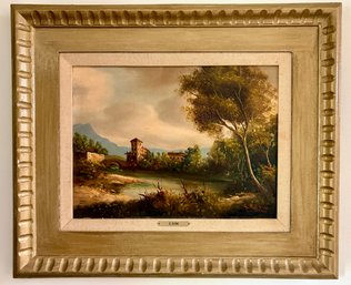 Vintage Oil On Canvas Signed By Artist George Roni ( Italian 1928-      )