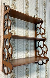 Vintage Wooden Wall Hanging Shelf.