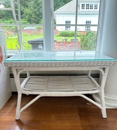 Wicker Side Table.