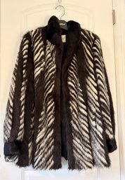 Vintage Two -tone Mink ?? Fur Coat From Mr. Adolf.