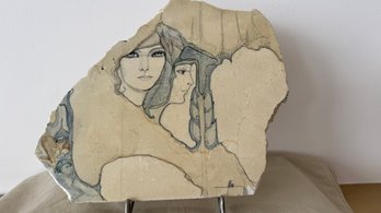 One Of A Kind Original Art On Marble Signe Ayme 1982