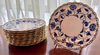 12 Spode Colonel Blue 6.5' Desert  Plates.