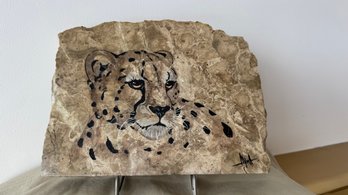 One Of A Kind Original Art On Marble Signed Ayme 1982