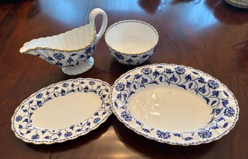 Spode Colonel Blue Serving Pieces.