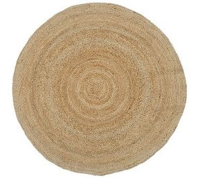 A Round  Braided Jute Rug