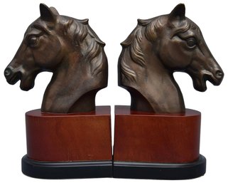 Pair Of Horse Head Bookends