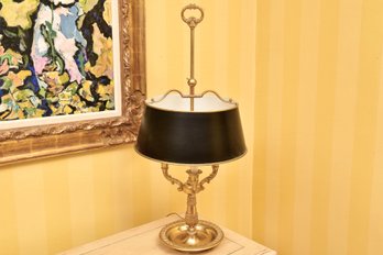 Brass Bouillotte Three Arm Table Lamp