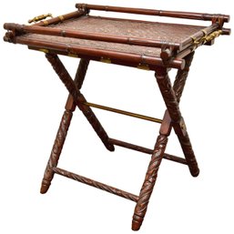 Polo Ralph Lauren Sussex Bamboo And Wicker Butler's Tray Table (RETAIL $1,862)