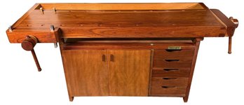 Garrett Wade Rhodesian Teak Full-Size Cabinet Workbench