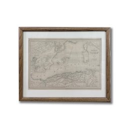 1848 Atlas Delamarche Titled Carte De La Barbarie Framed Behind Acrylic