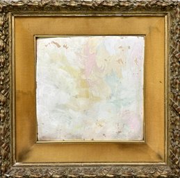 Original Nikki Haskell Mid-Century Abstract Impressionist Oil Painting With Elaborate Gilt Frame